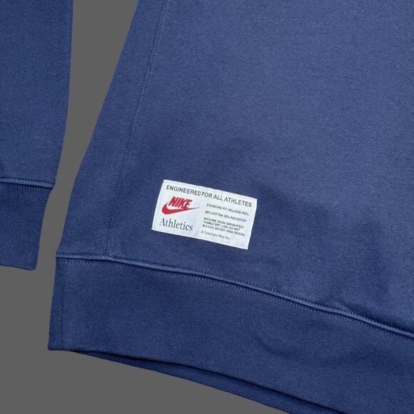 Nike Men's Sportswear Club Fleece Crew Sweatshirt Blue Size LT NWT FN1486-410 - Picture 2 of 9